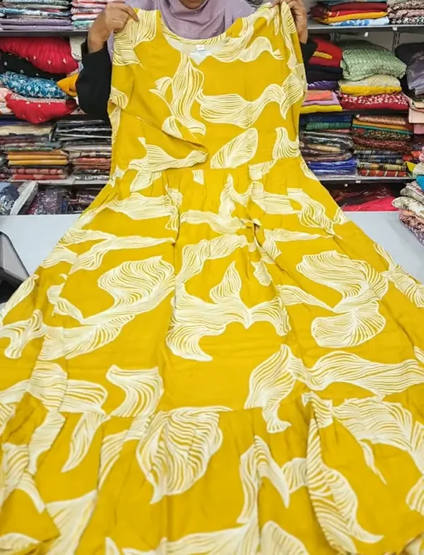 Premium Rayon Long Maxi Gown Full Length | AK2021